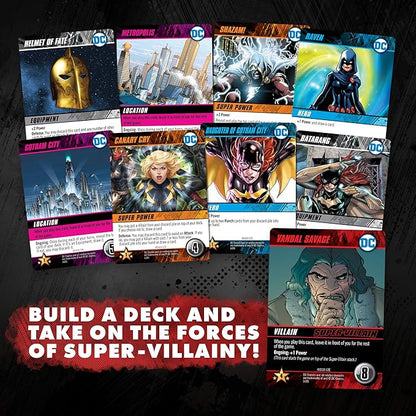 DC Deck-Building Game: Heroes Unite- Play as Hawkman Nightwingand Bat Girl from the DC Multiverse- Super Hero Board Game- For 2 to 5 Players - Ages 15+