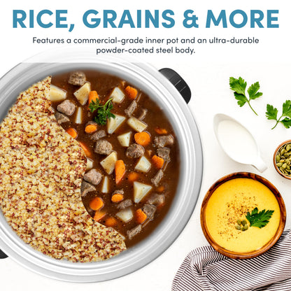 Aroma Housewares Commercial 60-Cup (Cooked) / 14Qt. Rice & Grain Cooker (ARC-1430E), White
