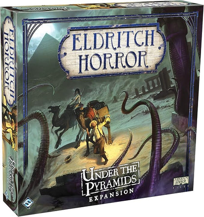 Eldritch Horror Under the Pyramids Board Game EXPANSION - Unearth Ancient Secrets in Egypt! Mystery Game for Adults Ages 14+ 1-8 Players 2-4 Hour Playtime Made by Fantasy Flight Games