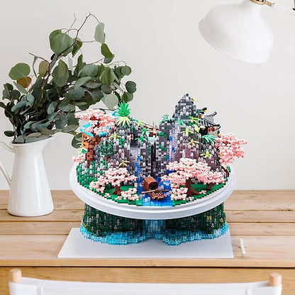 7626 PCS Micro Building Blocks Set Chinese Peachtree Model for Adults Decorative Creative Present for Adult Age of 14+ Cherry Blossom Tree Building Set