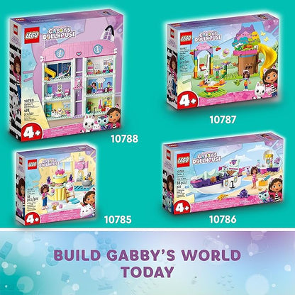 LEGO Gabby's Dollhouse Kitty Fairy’s Garden Party 10787 Building Toy with Tree House Swing Slide and Merry-Go-Round Includes Gabby and Pandy Paws Birthday Gift Sensory Toy for Kids Ages 4 and up