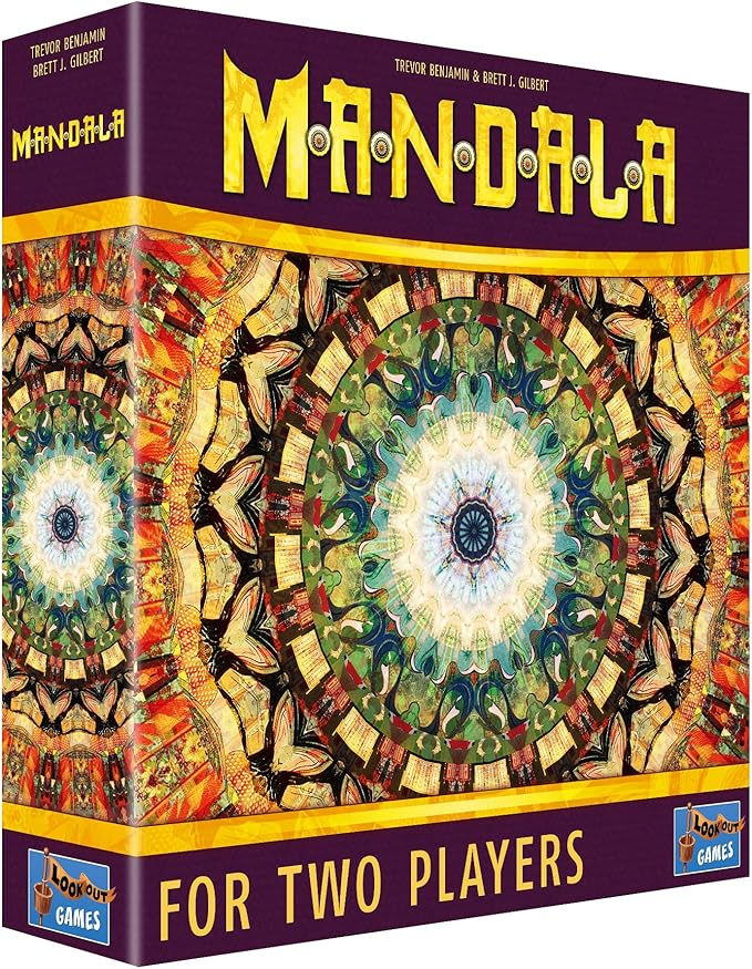 Mandala Board Game | Challenging Two-Player Game with Beautiful Abstract Art | Strategy Board Game for Adults and Kids | Ages 10+ | 2 Players | Average Playtime 30 Minutes | Made by Lookout Games