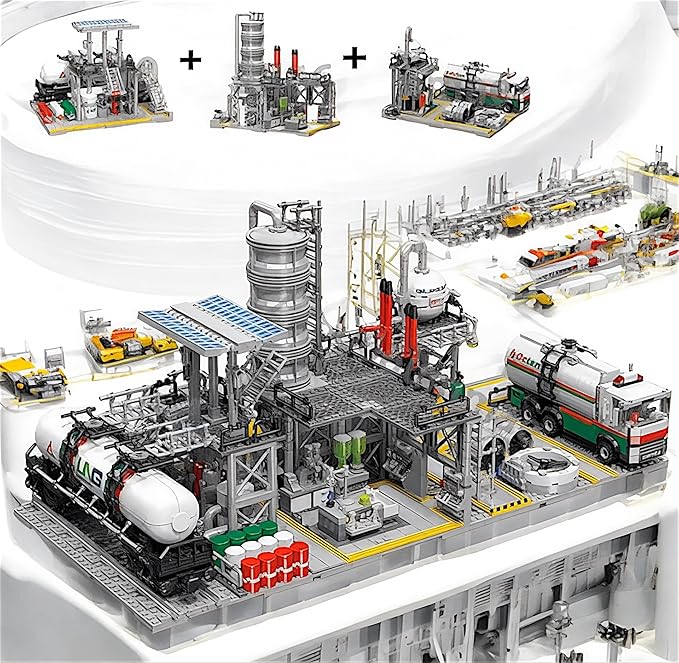 General Jim's Chemical Laboratory and Natural Gas Loading Station - City Modular Building Blocks MOC Bricks Set | Compatible with Lego City Sets and All Major Brands (Natural Gas Loading Station)