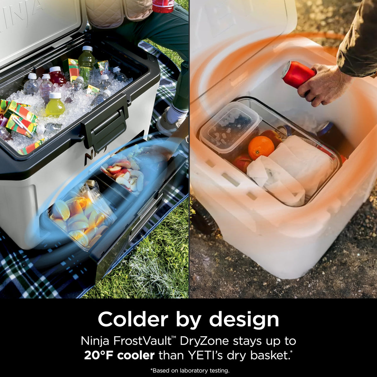 Ninja FrostVault 50qt Hard Cooler with Dry Zone | Integrated Fridge-Temp Dry Storage Drawer | Premium Heavy-Duty Insulated Cooler | Keeps Ice Cold for Days | Strawberry Rhubarb | FB151BP