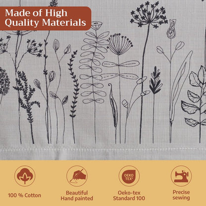 Maison d' Hermine Table Cloth Rectangle Table 100% Cotton 60 x 120 Inches Tablecloth Reusable Decorative for Dining Kitchen Room Farmhouse Home Gifts for Mothers Day Spring Summer - Flore