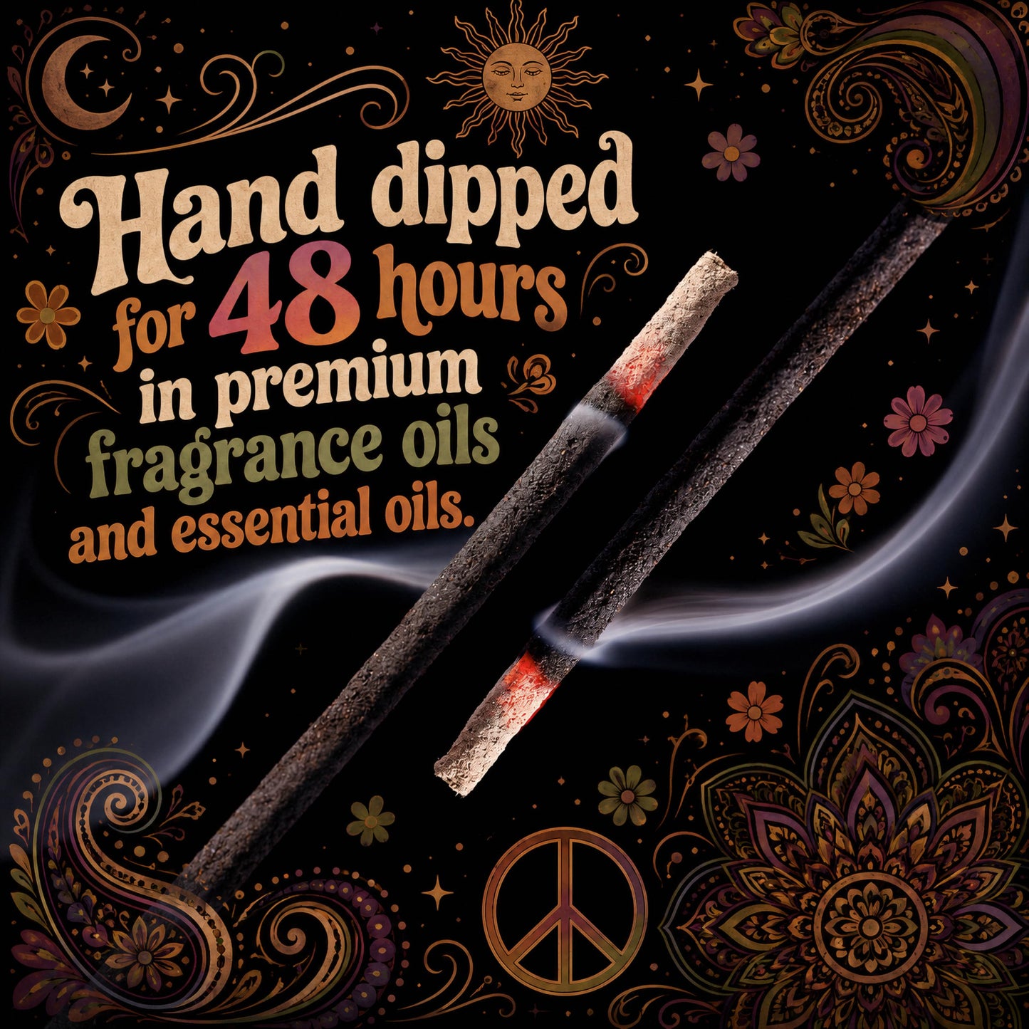 White Tea and Thyme Incense Sticks 11" - 1 Bundle 85 to 100 Sticks - Smooth and Clean Long Burn Time, 45 to 60 Minutes.