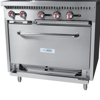 KoolMore 36 in. 2 Burner Commercial Liquid Propane Range with 24 in. Griddle (KM-CRG36-LP)