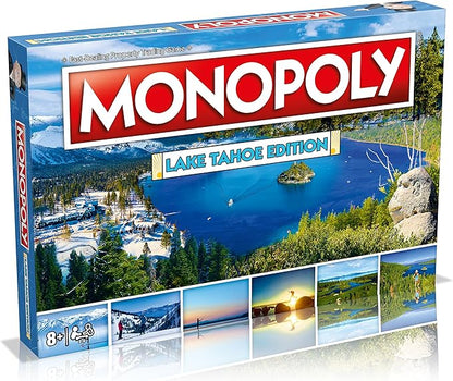 Monopoly Lake Tahoe Edition Board Game – Family Game for Ages 8+ 2-6 Players Fun for Adults and Children Ideal for Game Night