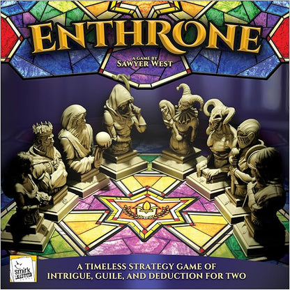 ENTHRONE – Abstract Deduction Strategy Game for 2 Players by Smirk &amp Dagger | Ages 10+ | 20–30 Min Playtime