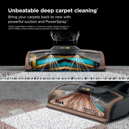 Shark CarpetXpert HairPro | Upright Carpet, Area Rug & Upholstery Cleaner | StainStriker Handheld Tough Stain Remover & Onboard Self Clean | Pet Hair Pickup & Odor Removal | 4 Tools | Copper | EX301