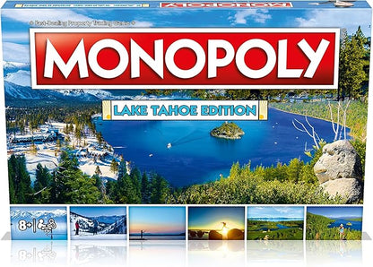 Monopoly Lake Tahoe Edition Board Game – Family Game for Ages 8+ 2-6 Players Fun for Adults and Children Ideal for Game Night