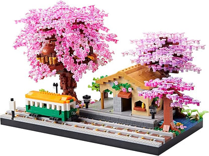 Japanese Cherry Blossom Tree Building Set Mini Micro Blocks Kit for Adult Flowers House Bonsai Tree Building kit Ideas Toys Present for Girls 14+