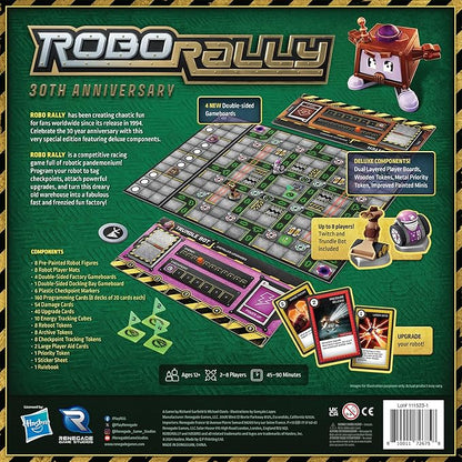 Renegade Game Studios Robo Rally Board Game 30th Anniversary Edition - Deluxe Strategy Game with Premium Components Eight Players