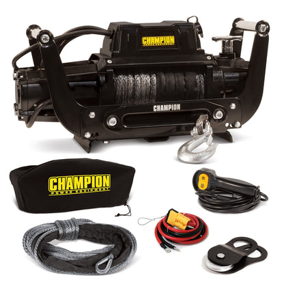 Champion Power Equipment 12,000-lb.Truck/SUV Synthetic Rope Winch Kit with Speed Mount