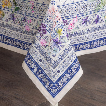 Maison d' Hermine Table Cloth Rectangle Table 100% Cotton 70 x 108 Inches Tablecloth Reusable Decorative for Dining Kitchen Room Farmhouse Home Gifts for Mothers Day Spring Summer - Faience