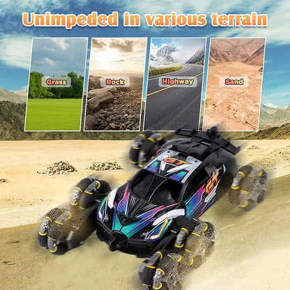 Cool 6 Wheel Gesture Control RC Stunt Car Double Sided Climbing with Music &amp Spray Boys &amp Girls Ages 6 7 8-12 Ideal Christmas &amp Birthday Gift