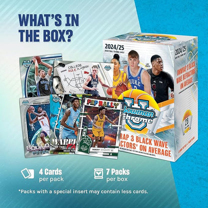 Topps 2024-25 Bowman University Chrome Basketball - Factory Sealed - Value Box