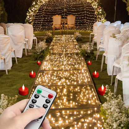 MINXIN LED Tea Light Flameless Candles with Remote Control Flickering Tealight Long Lasting, Battery Operated with Timer for Halloween Home Decoration Seasonal &Festival Celebration Red (24pcs)