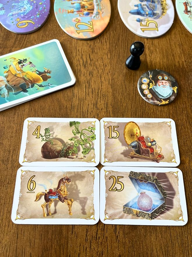 Blam! Celestia | Push-Your-Luck Adventure &amp Strategy Board Game | Fly The Airship Brave Perils &amp Collect Treasures | Award Winning Family Games for Kids and Adults | 1-6 Players | Ages 8+ | 3
