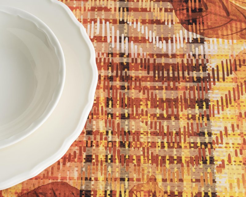 Maison d' Hermine Table Cloth Rectangle Table 100% Cotton 60 x 108 Inches Fall Tablecloth Reusable Everyday Use for Thanksgiving Christmas Decorations Dining Farmhouse Party (Thanksgiving Tartan)