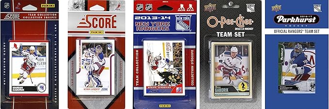C&ampI Collectables NHL New York Rangers Men's 5 Different Licensed Trading Card Team Sets White