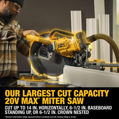 DEWALT 20V MAX XR 12 in. Double Bevel Sliding Miter Saw Kit (DCS785WW1)