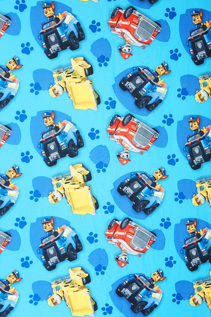 Paw Patrol Calling All Pups 4 Piece Toddler Bedding Set – Includes Comforter, Sheet Set – Fitted + Top Sheet + Reversible Pillowcase for Boys Bed, Blue