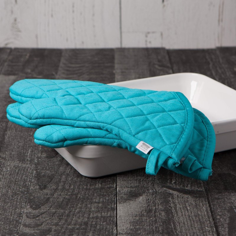 Now Designs Basic Oven Mitt, Bali - 6.5 x 13 in | Set of 2