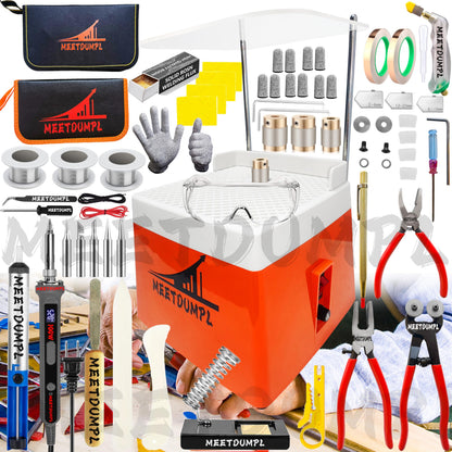 MEETDUMPL Stained Glass Kit，Stained Glass Kits for Adults，Glass Grinder，Stained Glass Grinder，5/8" + 1" Diamond Grinder Bit,100W Soldering Iron Kit,Glass Cutter Tool Kit（Patent has been registered）(7)