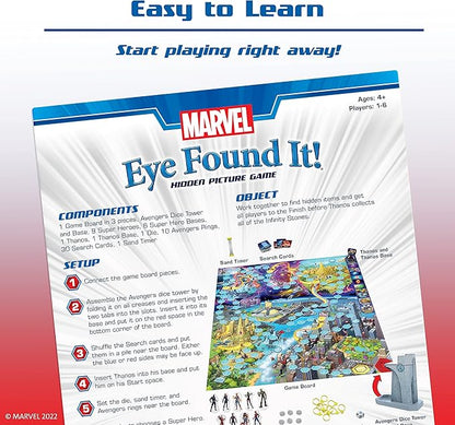 Ravensburger Marvel Eye Found It! Board Game - Engaging Puzzle Game for Kids and Adults | Features Beloved Marvel Characters | Encourages Memory and Observation Skills | Ideal Gift for Marvel Fans