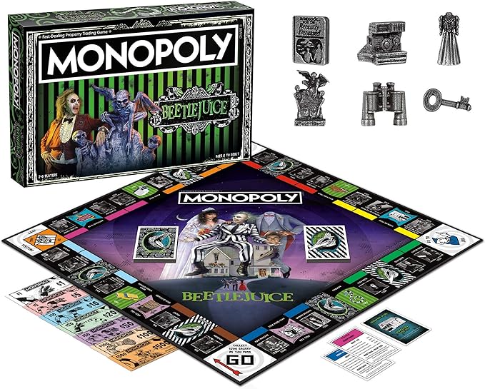 Monopoly Beetlejuice Board Game | Based on The 80’s Fantasy Film Beetlejuice | Officially Licensed Beetlejuice Merchandise | Themed Classic Monopoly Game