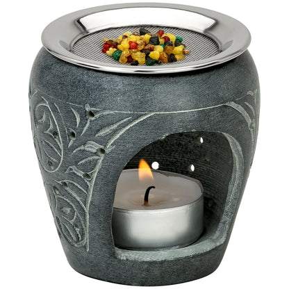 Incense Burner/Incense Holder Made from Soapstone to use with tealight Height 3.15 inch