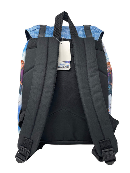 Limited KBNL Frozen 2 Allover Pattern Preppy Vintage Style 16 School Backpack Blue, Large, 20760