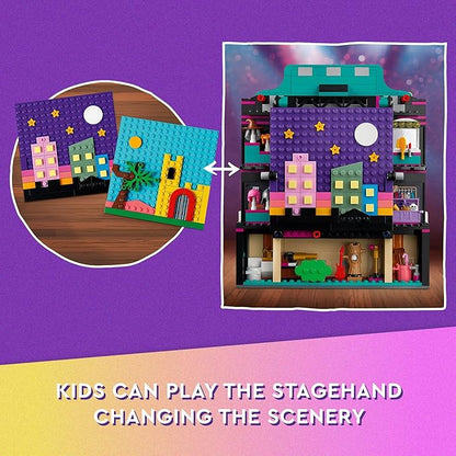LEGO Friends Andrea's Theater School Building Toy Creative Pretend Play Theater Toy Gift for Girls &amp Boys Ages 8 and Up Theater Set with Curtains Lighting Props and 4 Friends Toy Figures 417