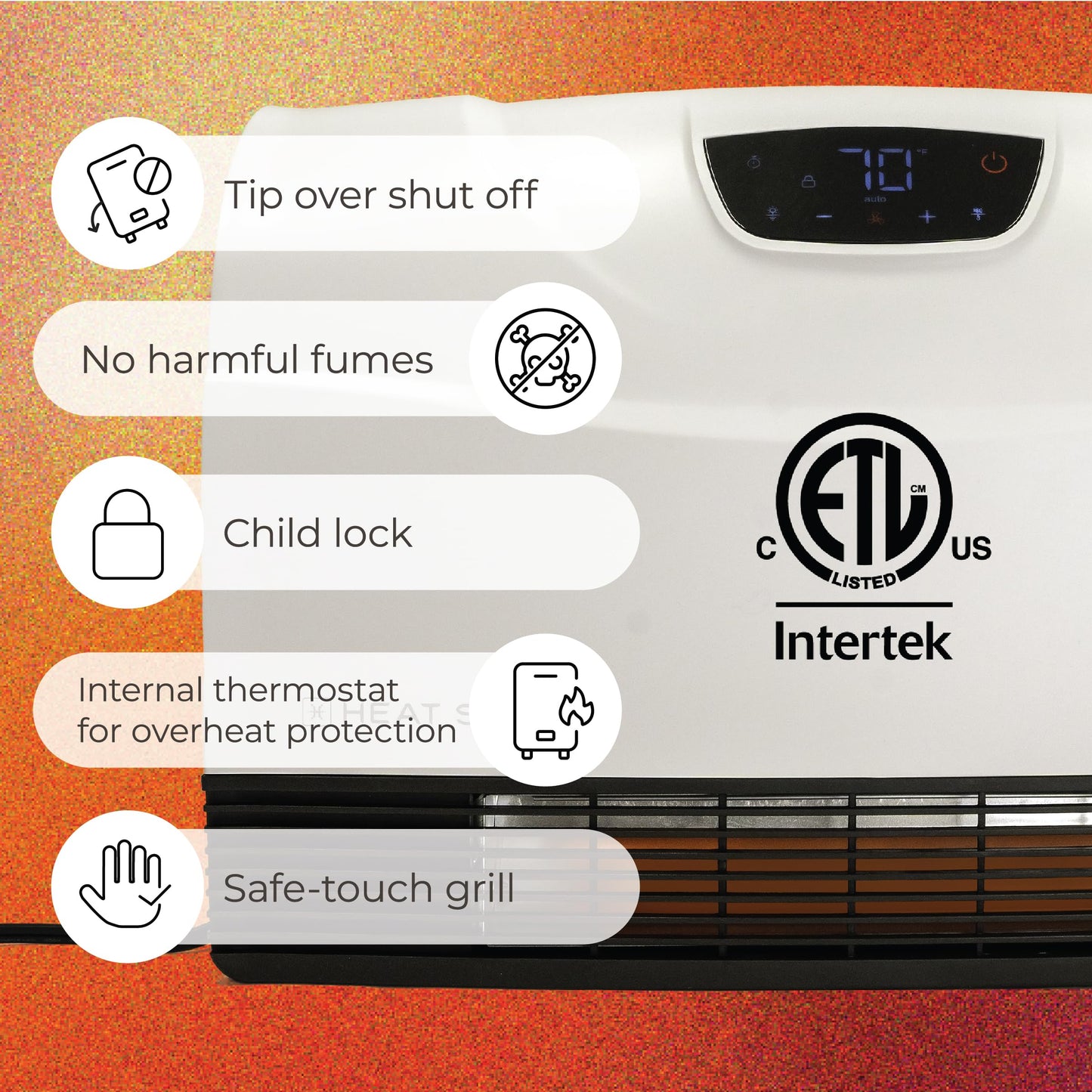 Heat Storm HS-1500-PHX-WIFI Infrared Heater, Wifi Wall Mounted