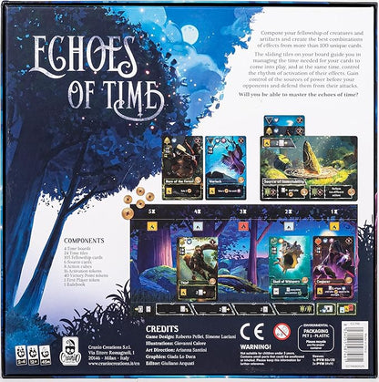 CrowD Games | Echoes of Time | 2-4 Players | Ages 12 and up | Strategy | Hand Management | Combo | Flexible Playstyle | 30-60 min