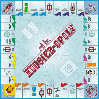 Late for The Sky Indiana University IU-Opoly Campus Edition Family Board Game 2–6 Players College-Themed Property Trading with Tokens &amp Landmarks Great Gift for Students and Alumni