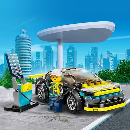 LEGO City Electric Sports Car 60383 Toy for 5 Plus Years Old Boys and Girls Race Car for Kids Set with Racing Driver Minifigure Building Toys
