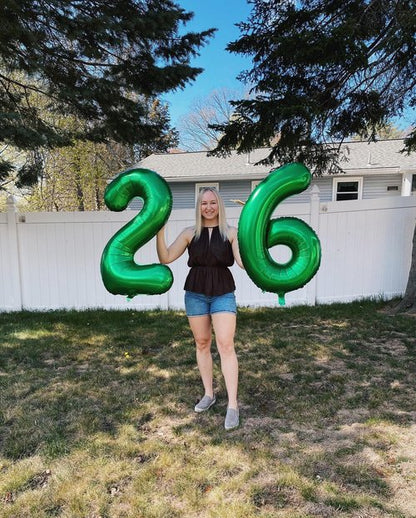 Green Number 15 Balloon 40 inch, 15 Number Balloons, 15th Green Birthday Decorations, 15 Year Old Girls Boys Party Supplies, St. Patrick's Day Games Theme Birthday Decorations