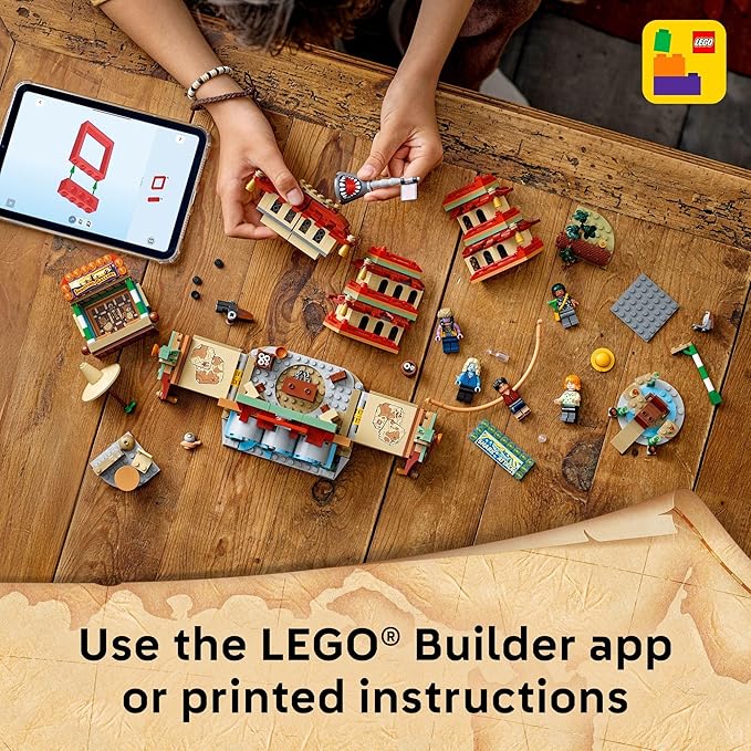 LEGO ONE PIECE Battle at Arlong Park Building Blocks - Pretend Play Building Toy for Boys &amp Girls Ages 9+ - 5 Straw Hat Pirates Toy Figures &amp Playset for Anime Fans - Gift Idea for Birthdays