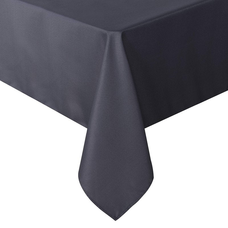 sancua Rectangle Tablecloth - 90 x 156 Inch - Water Resistant Spill Proof Washable Polyester Table Cloth, Decorative Fabric Table Cover for Dining Tables, Buffet Parties and Camping, Grey