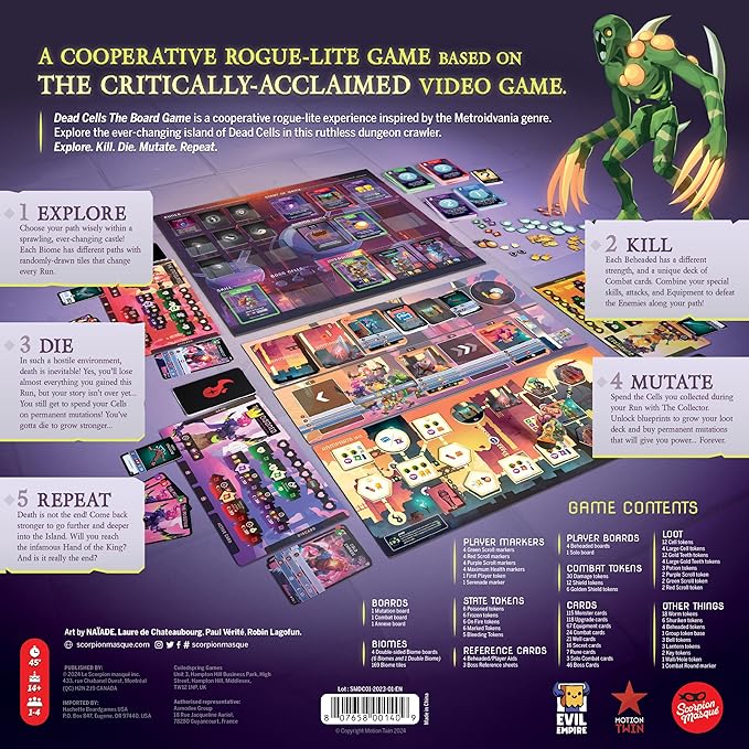 Dead Cells: The Board Game | Official Licensed Version | Cooperative Deck Building Game for Teens &amp Adults | Defeat the Infected &amp Defy the King | Rogue-Lite Gaming Experience | 1-4 Players |