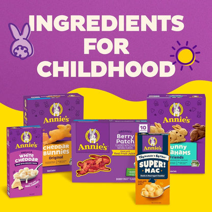 Annie's Organic Variety Pack, Cheddar Bunnies, Bunny Grahams and Cheddar Squares, 12 Pouches, 11 oz