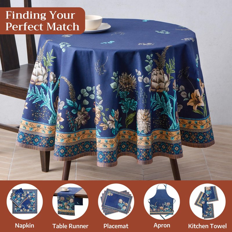 Maison d' Hermine Premium Table Cloth Square Table 100% Combed Cotton 70 x 70 Inches Tablecloth Reusable Decorative for Dining Room, Farmhouse, Home, Party, Festive & Wedding - Artichoke