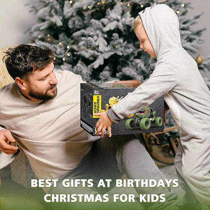 Remote Control Dinosaur Car for Kids Boys 2.4Ghz All Terrain Remote Control Dinosaur Truck with Light Rechargeable 4WD Off Road RC Car Toys for Kids 3 4 5 6 7 8-12 Year Old Boys Girls Birthday Gift