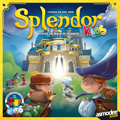 Asmodee Splendor Kids Board Game - Resource Collection &amp Kingdom Adventure Strategy Game for Family Kids &amp Adults Ages 6+ 2-4 Players 25 Minute Playtime