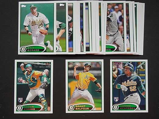Oakland Athletics 2012 Topps Master Team Set w/ Year-End Traded Cards (32 Cards)**(Yoenis Cespedes Rookie Card)