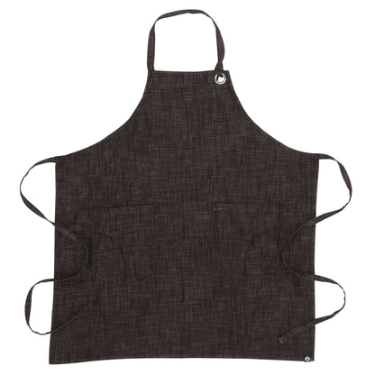Chef Works Unisex Corvallis Bib Apron, Black Burgundy, One Size