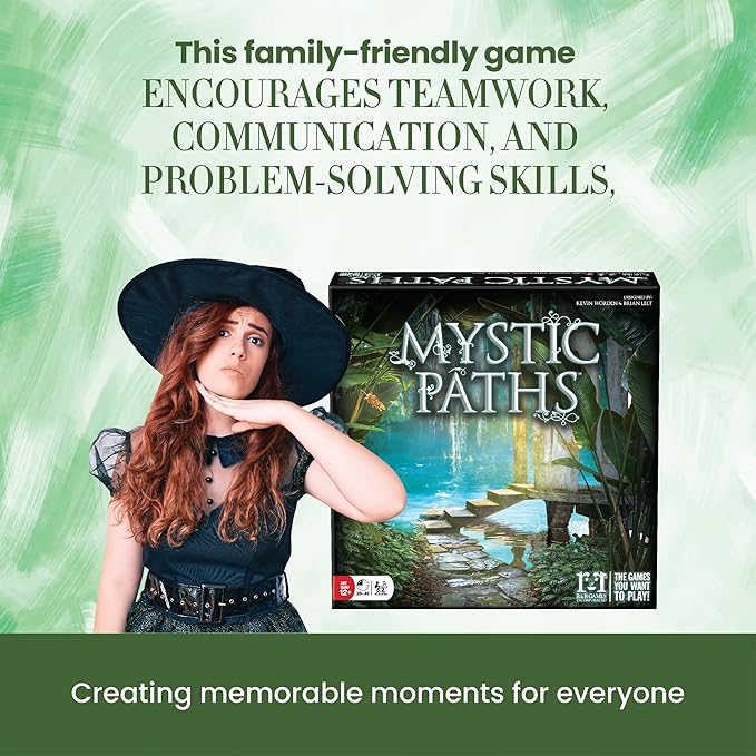 R&ampR Games Mystic Paths Cooperative Board Game for Adults and Kids Card Games for Family Night