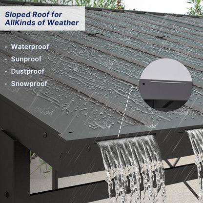 ASJMR 12' x 22'Metal Carport Heavy Duty, Outdoor Carport Canopy Heavy Galvanized Garage Car Shelter with Enhanced Base and Roof,Weather-Resistant Canopy for Cars, Trucks, Boats, Pickups